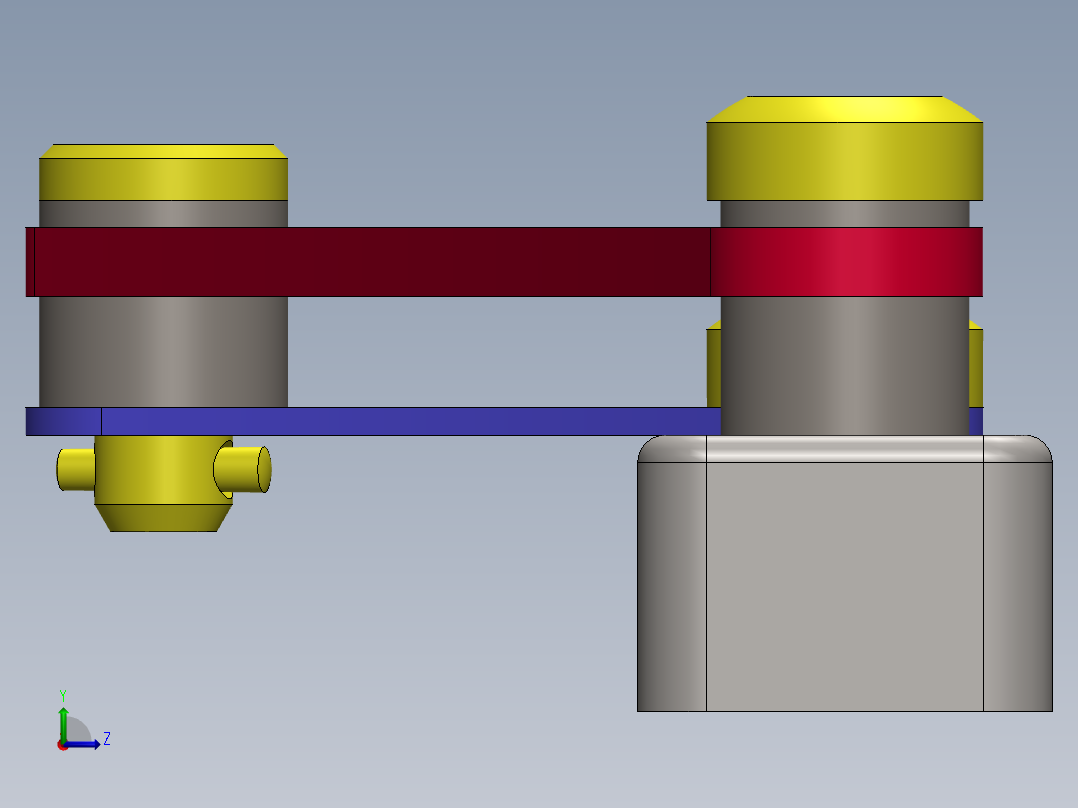 曲柄滑块机构左视图