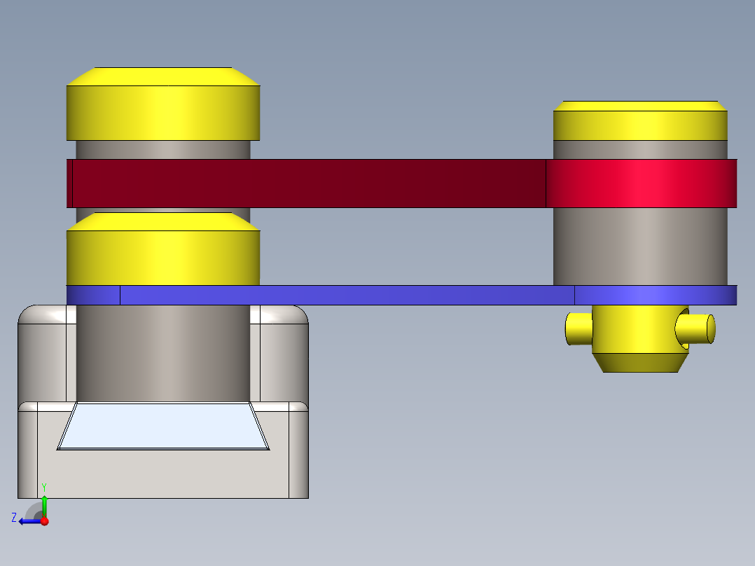 曲柄滑块机构右视图