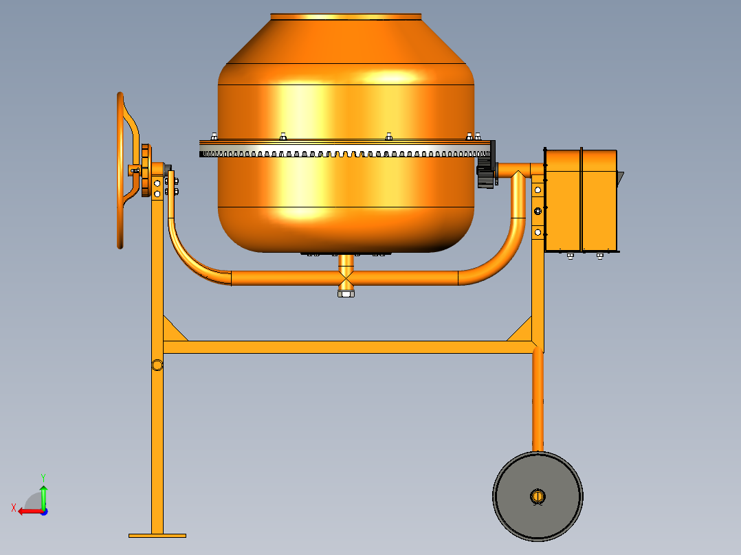 B3003261-混凝土搅拌机后视图