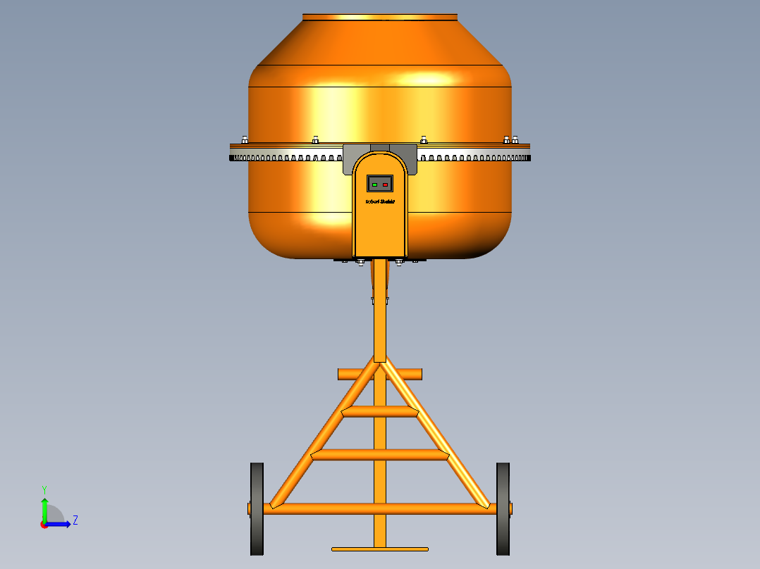 B3003261-混凝土搅拌机左视图