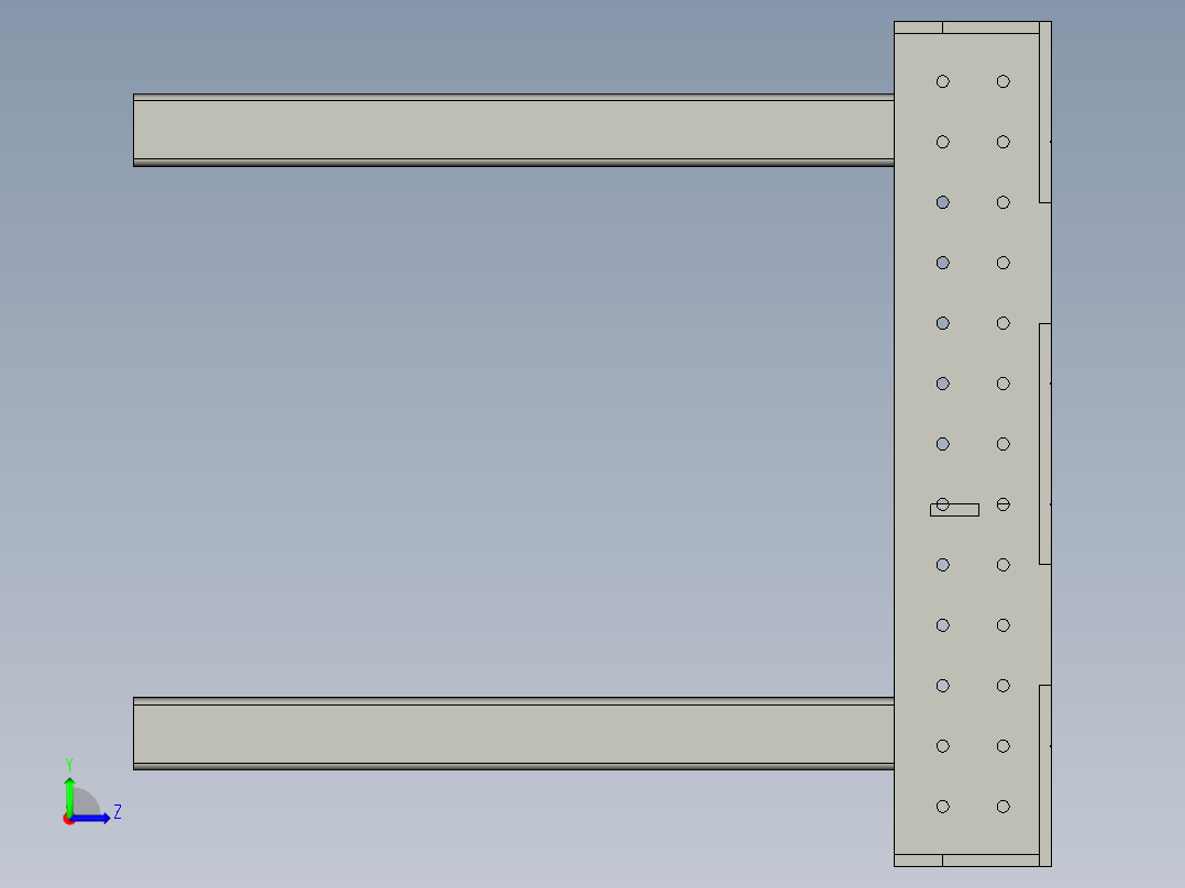焊接工作台左视图