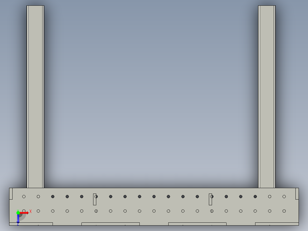 焊接工作台俯视图