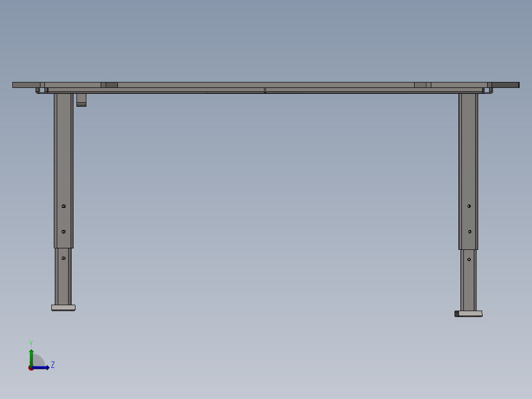 电脑桌(22)左视图