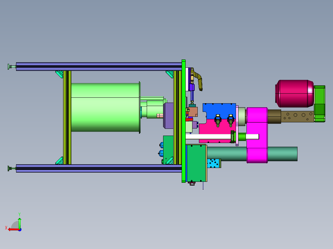 夹紧效果好的五金制品打孔机后视图