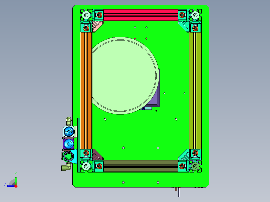 夹紧效果好的五金制品打孔机右视图