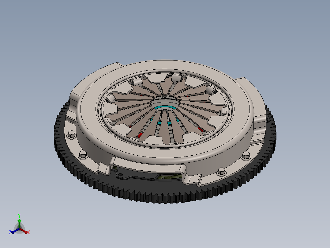 离合器(36)正等轴测图