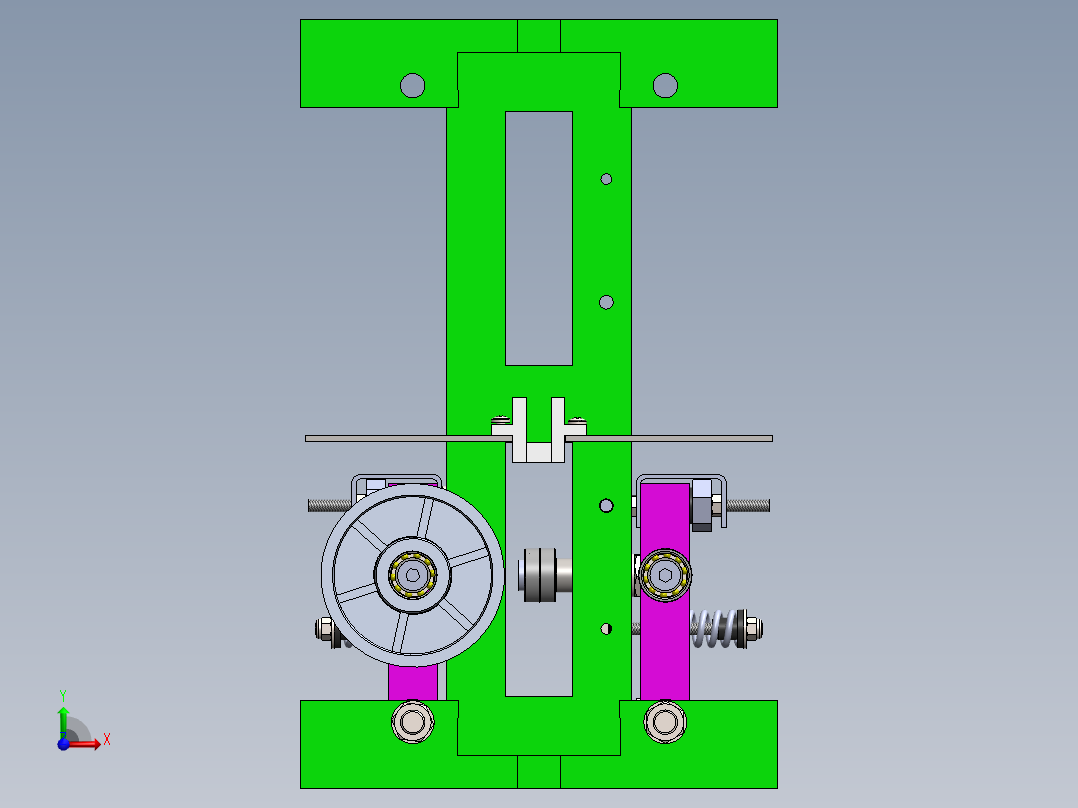 机械单元，通过在垂直和水平方向上的运动来控制纵向和横向倾斜的程度