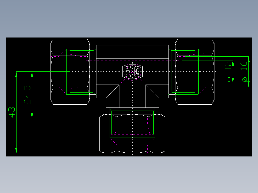 PARKER管接头EO Union tee T16SCF_front