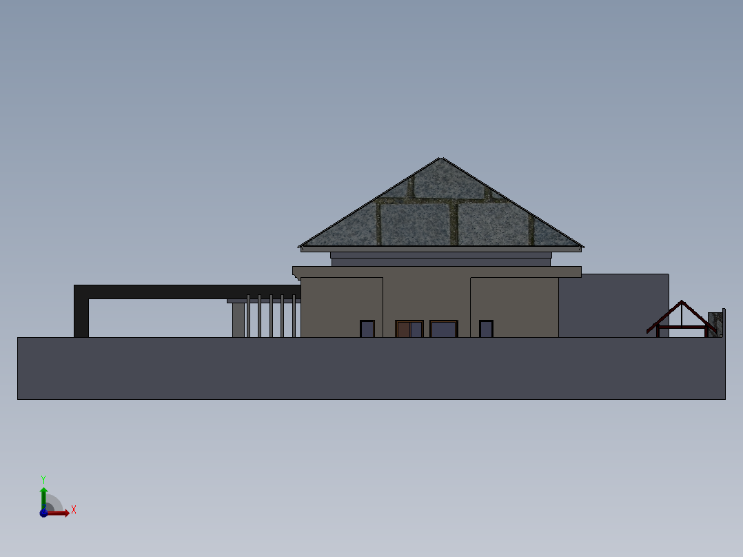巴厘岛别墅前视图