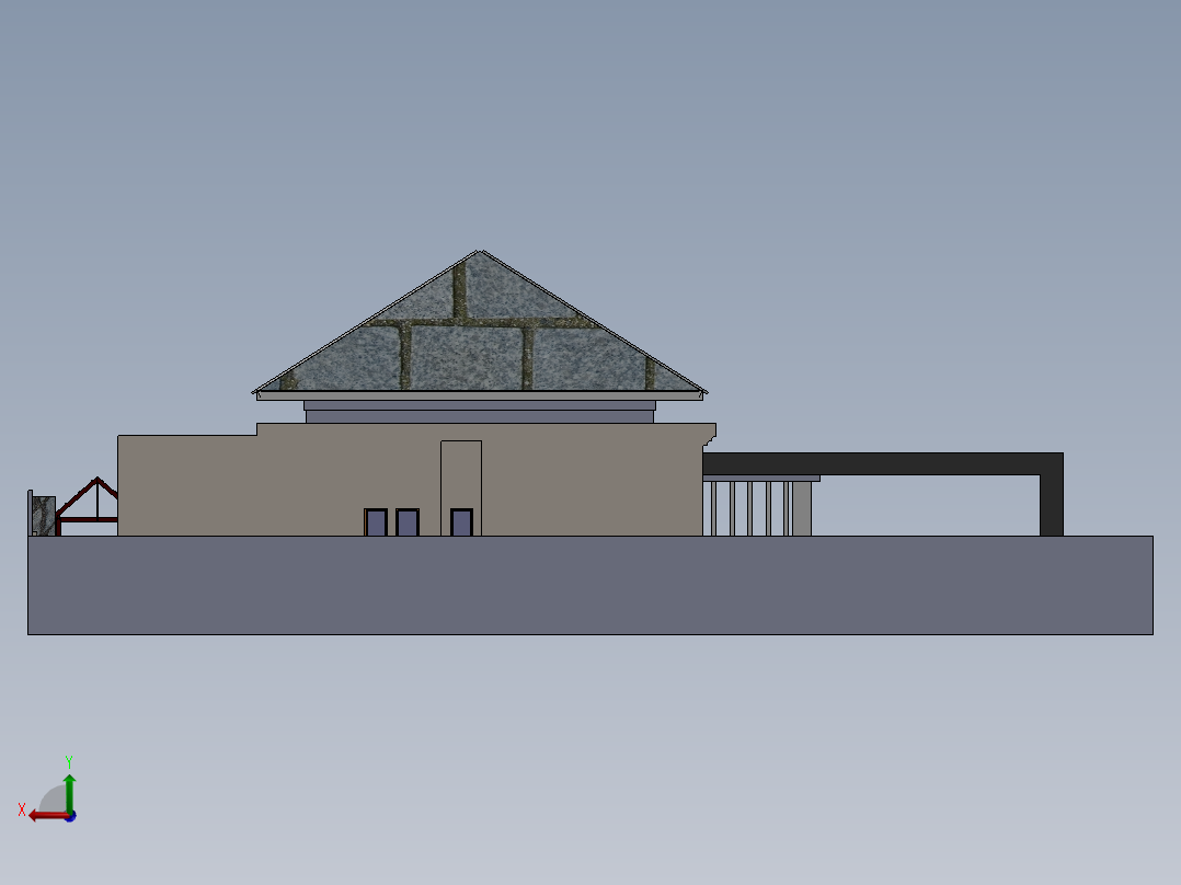 巴厘岛别墅后视图