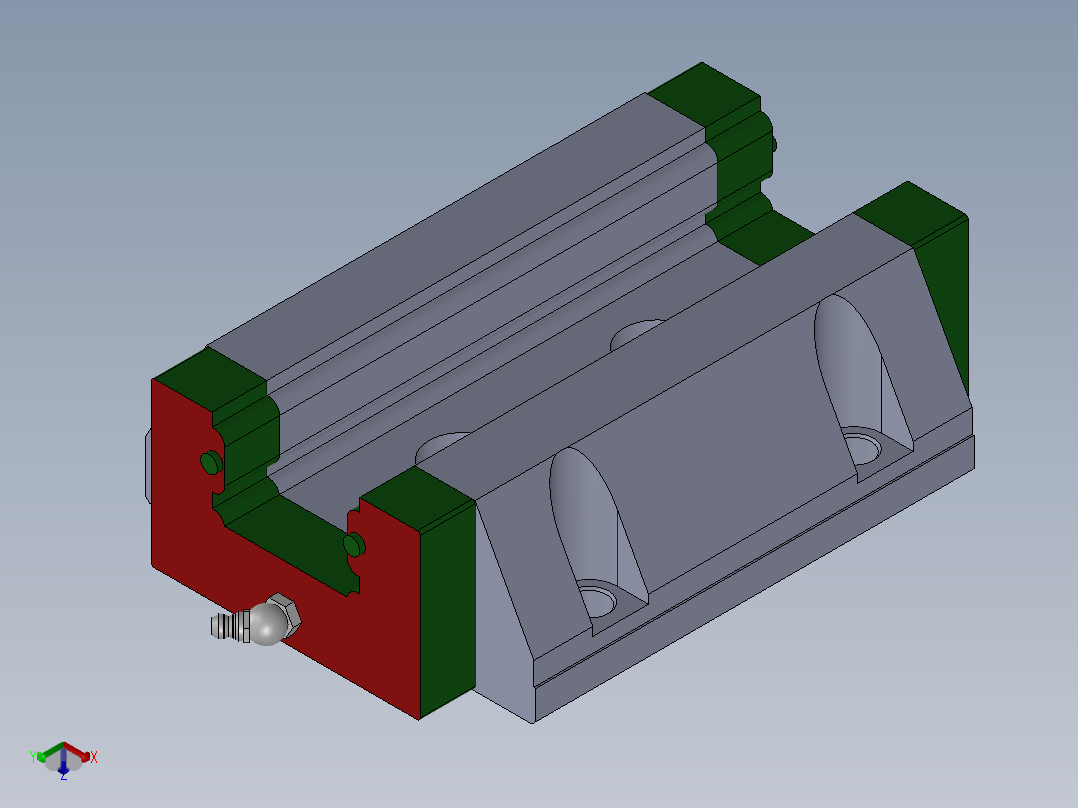 滑块型号 INA Kuse 55正等轴测图