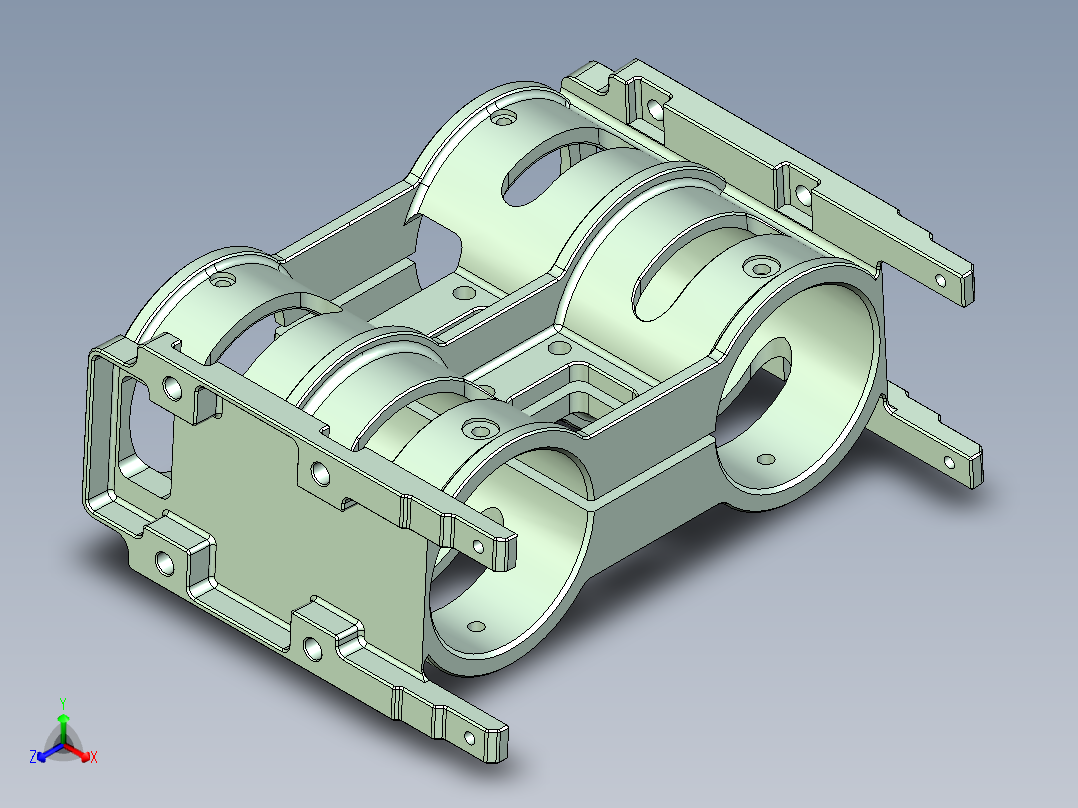 电机座正Y11正等轴测图