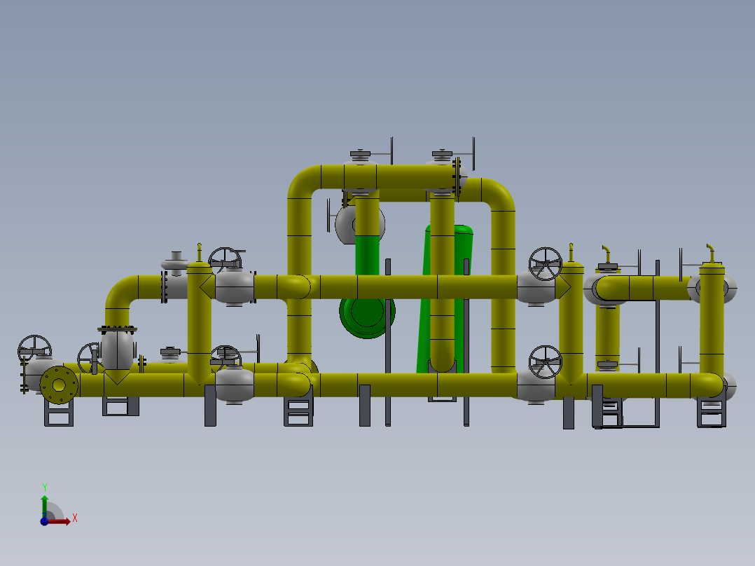 煤气输送减压器 sw22前视图