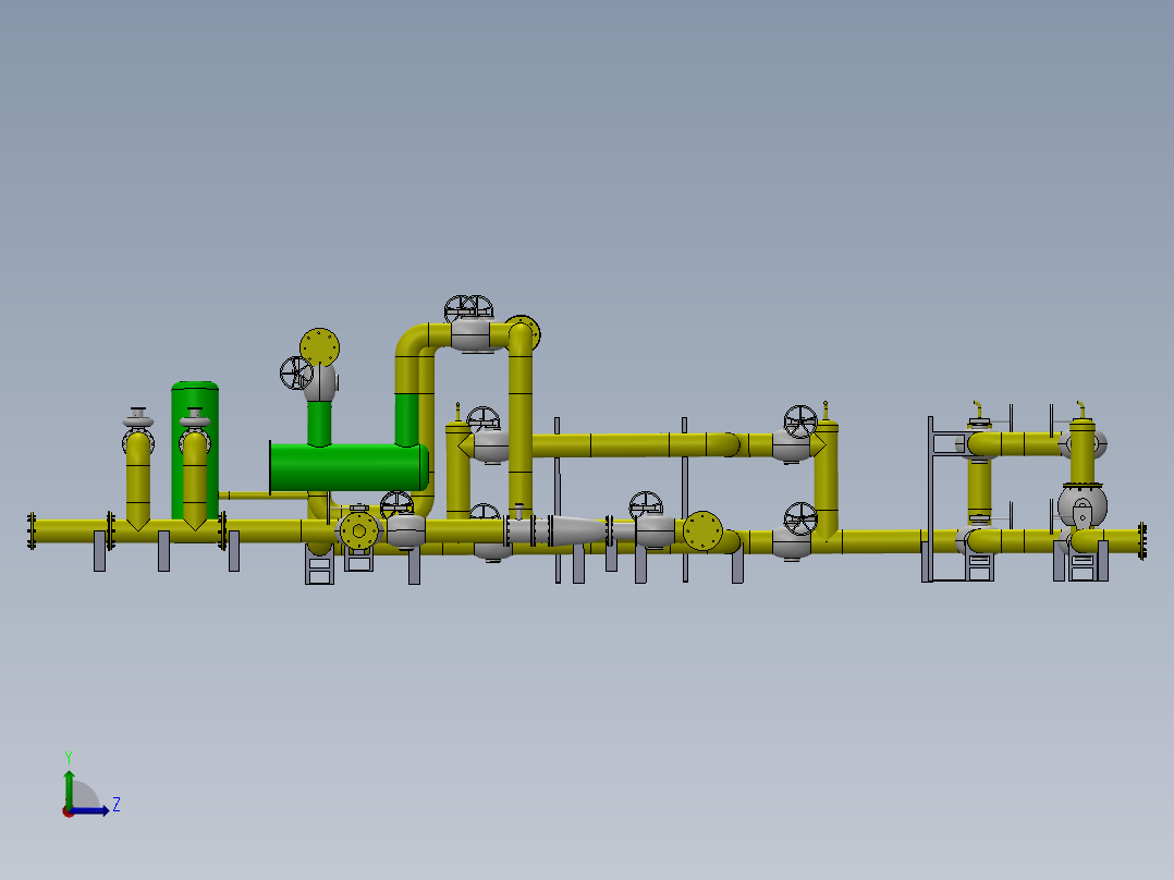 煤气输送减压器 sw22左视图
