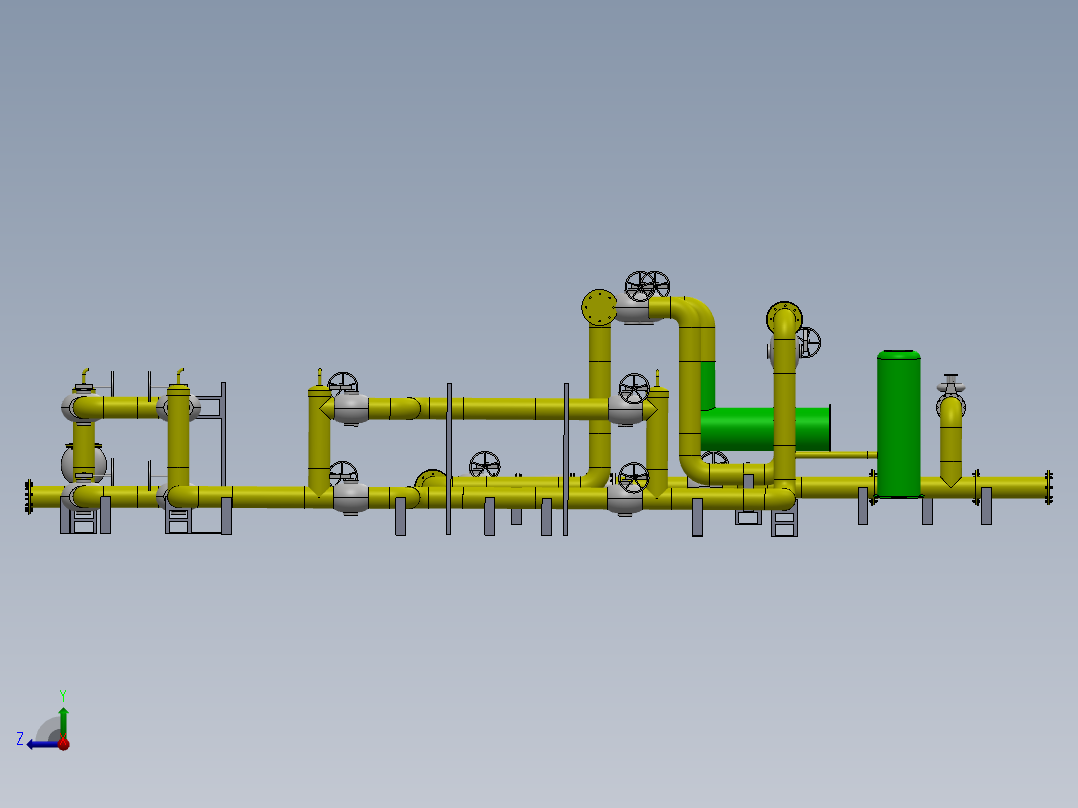 煤气输送减压器 sw22右视图