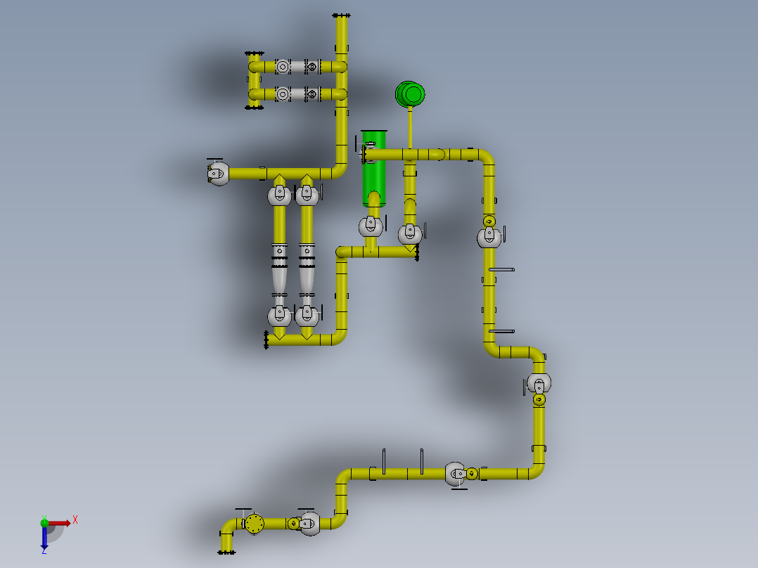煤气输送减压器 sw22俯视图