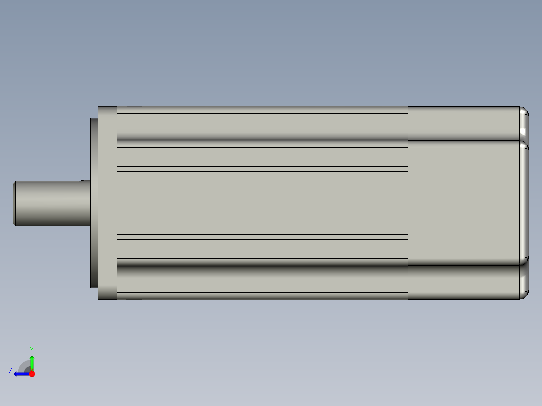 台达伺服电750带刹车电机右视图
