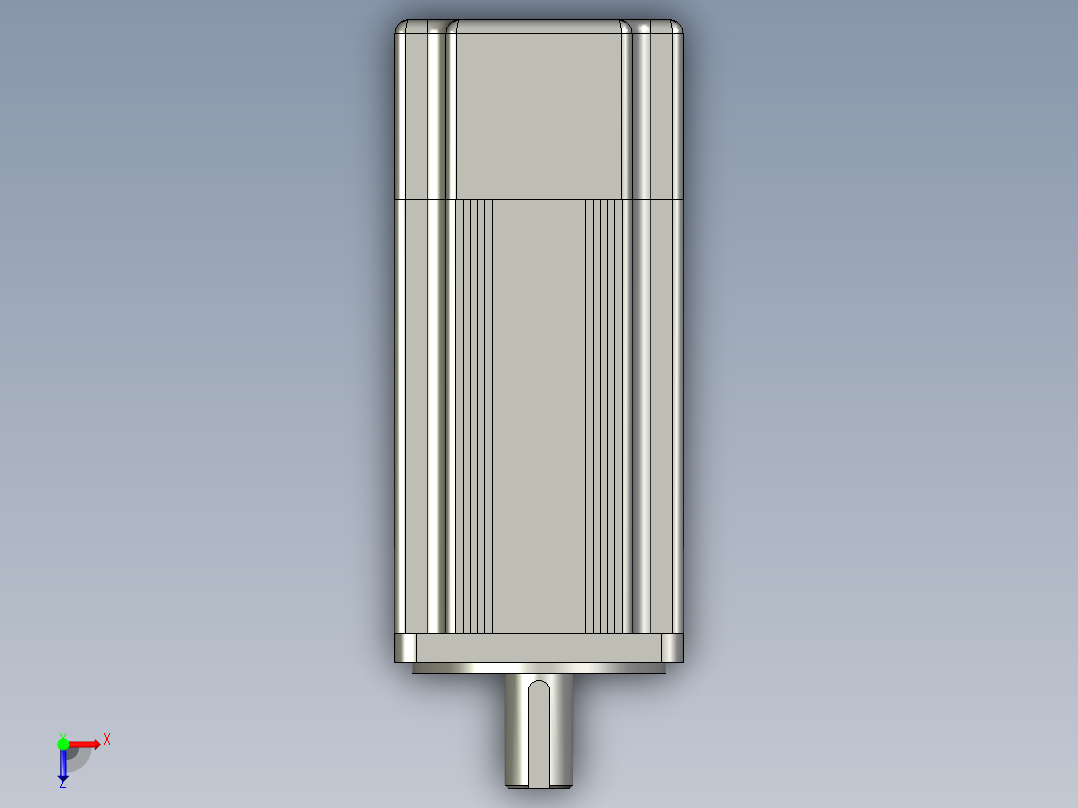 台达伺服电750带刹车电机俯视图