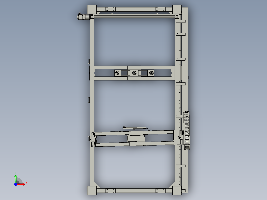 桁架分料前视图