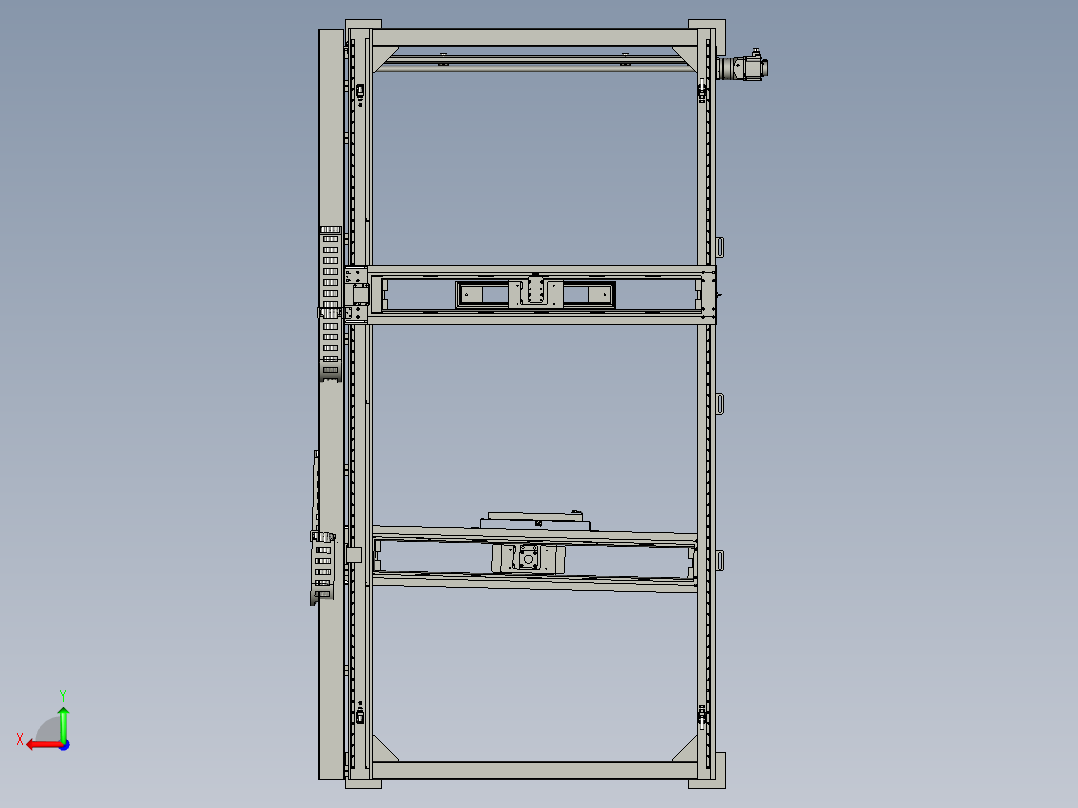 桁架分料后视图