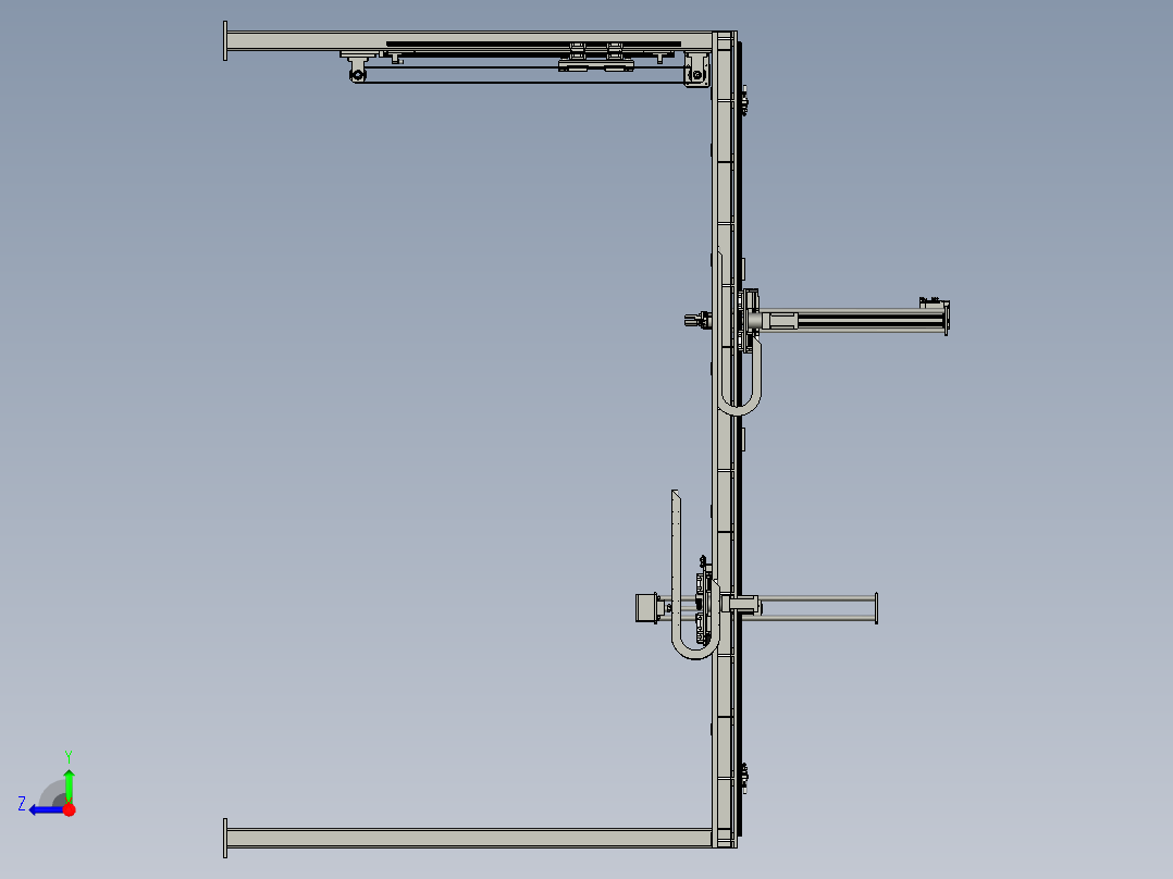 桁架分料右视图
