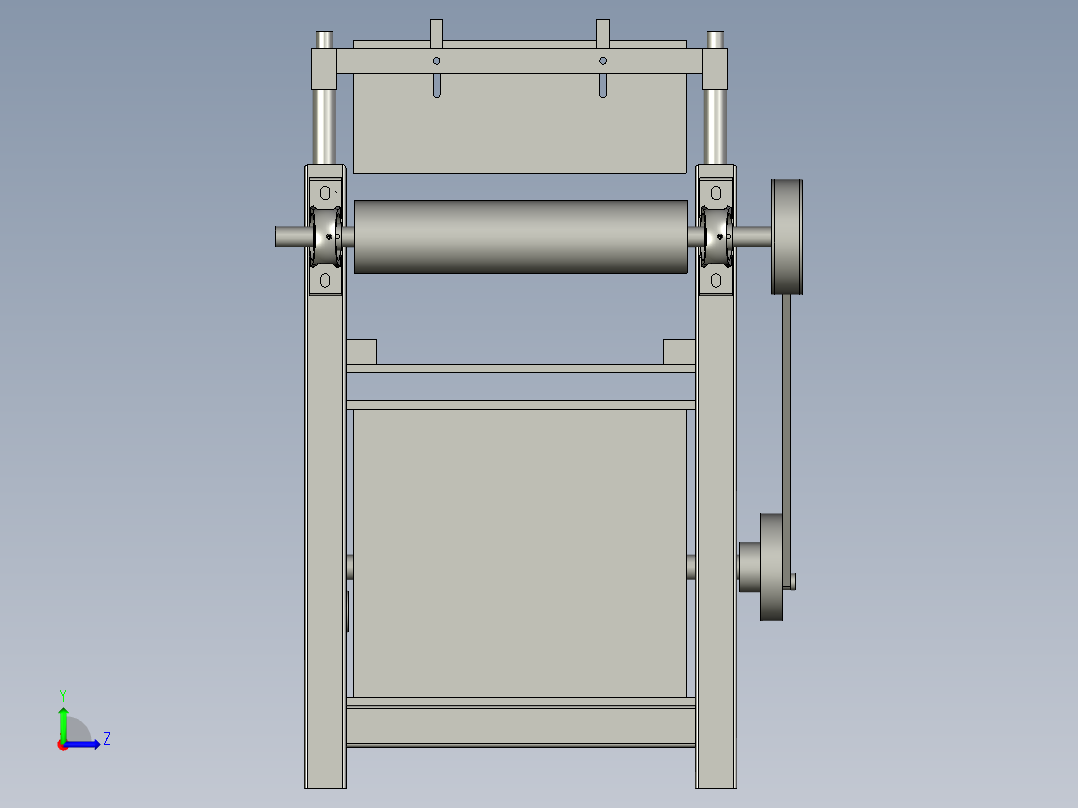 可自由更换刀具的高速切菜机左视图