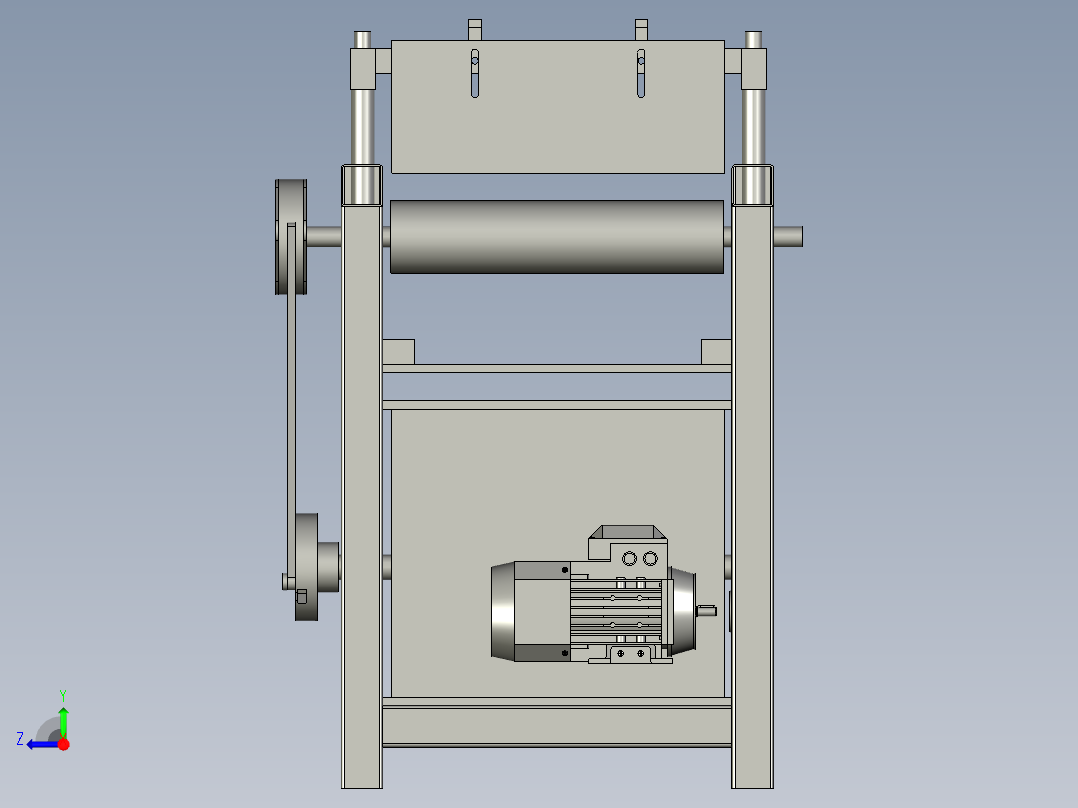 可自由更换刀具的高速切菜机右视图
