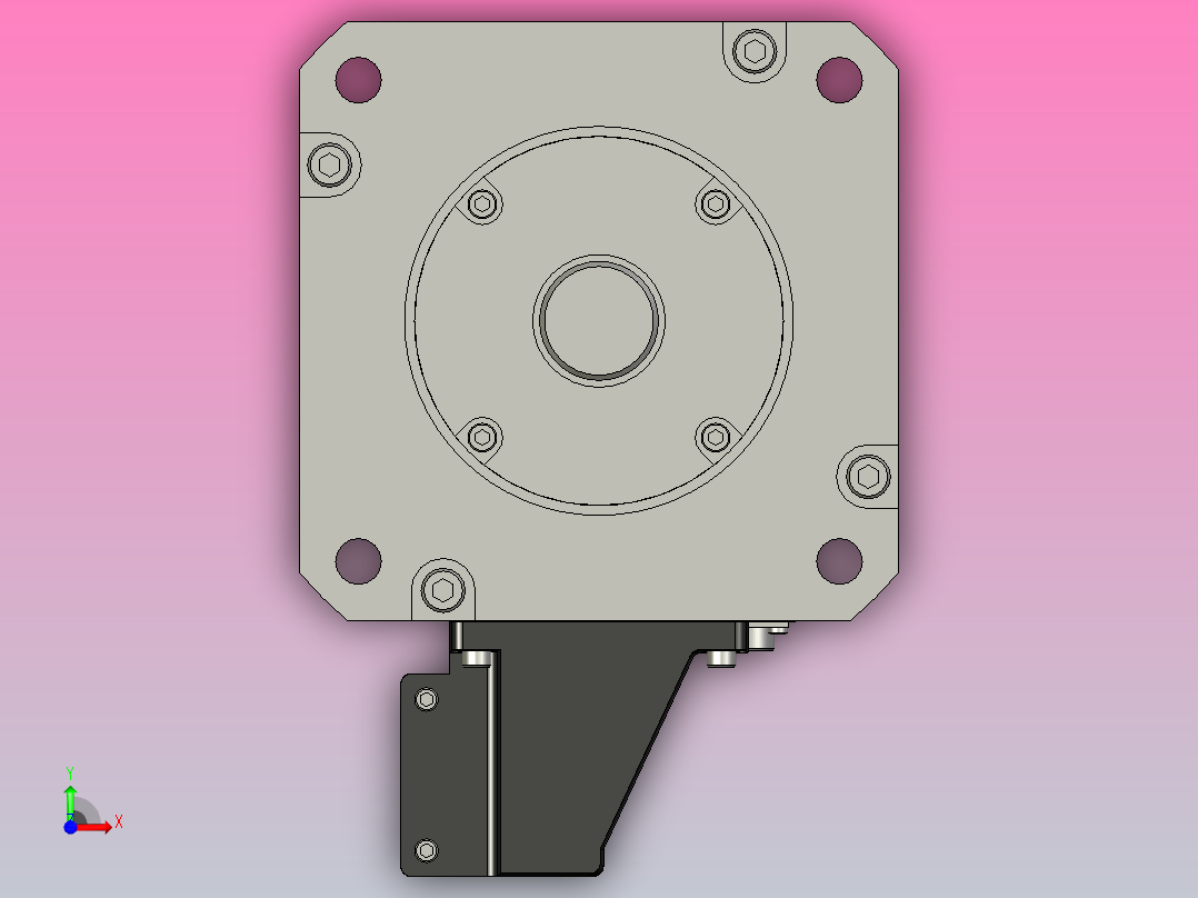 带制动器的交流伺服电机HF-JP903B_A三菱电机前视图