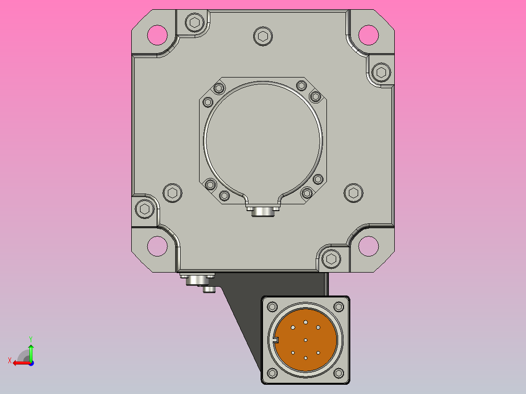 带制动器的交流伺服电机HF-JP903B_A三菱电机后视图