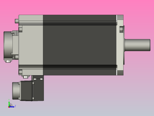 带制动器的交流伺服电机HF-JP903B_A三菱电机左视缩略图