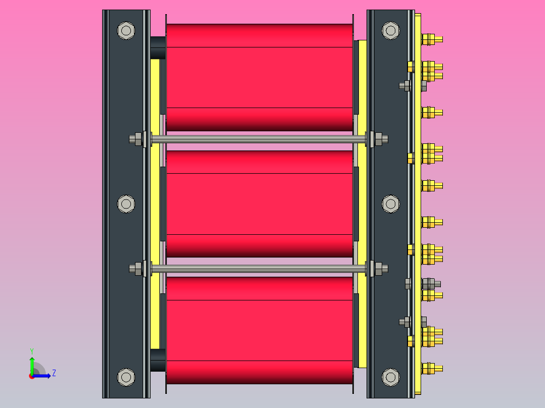 SG-15三相干式变压器三维模型202403左视图