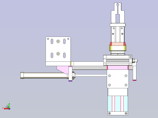 一款气缸夹取旋转结构设计后视缩略图
