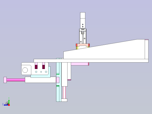 一款气缸夹取旋转结构设计右视缩略图