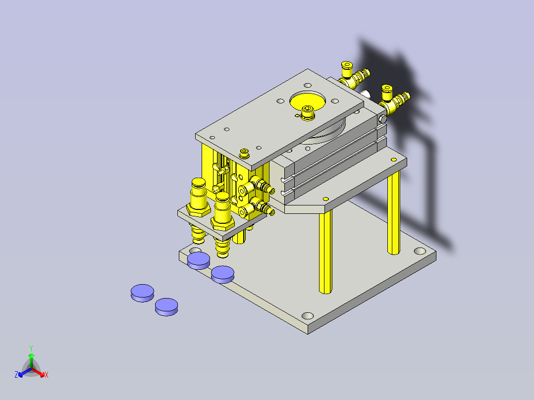 一种工件吸附移载机构3D图纸主视图
