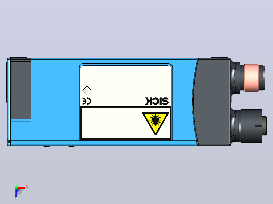 CLV64x条码扫描器俯视图