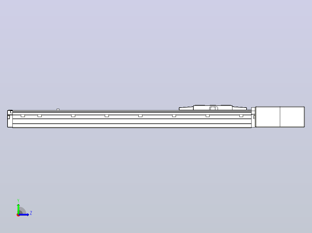 机器人皮带驱动直线轴TPA-GCB-120-P70-L450-QL-M20-N3左视图