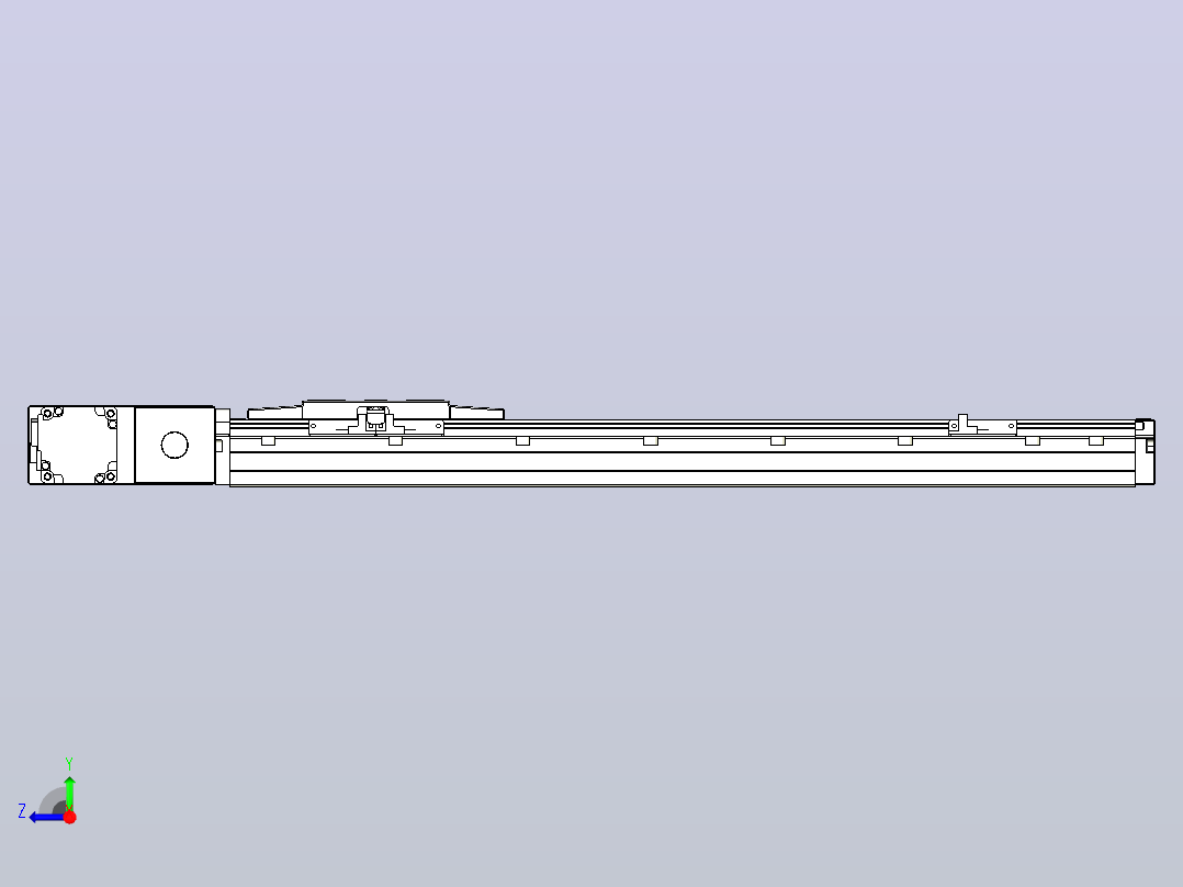 机器人皮带驱动直线轴TPA-GCB-120-P70-L450-QL-M20-N3右视图