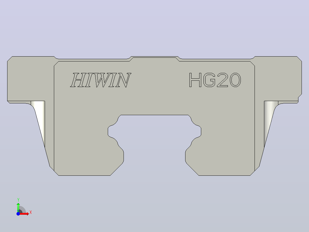 上银直线导轨滑块HGW20CA前视图