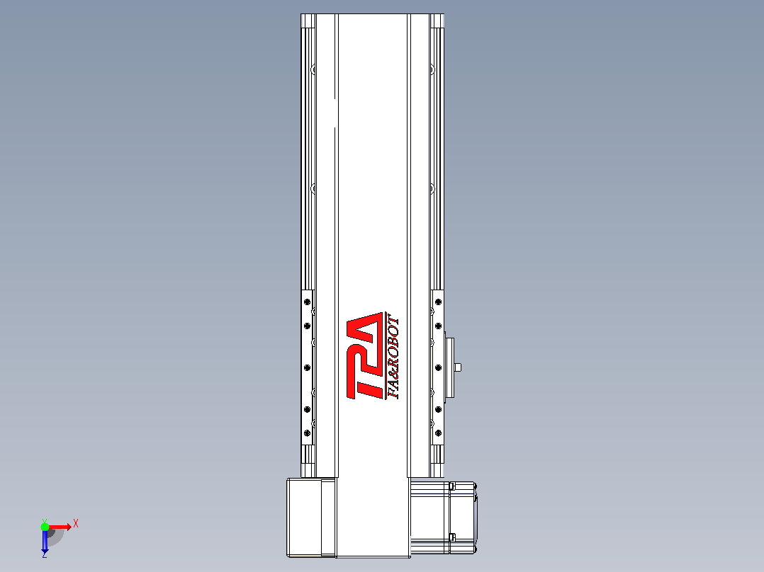 皮带直线轴半封闭可选导轨TPA-HNB-120D-110-L150-LP-C-P40-N3俯视图