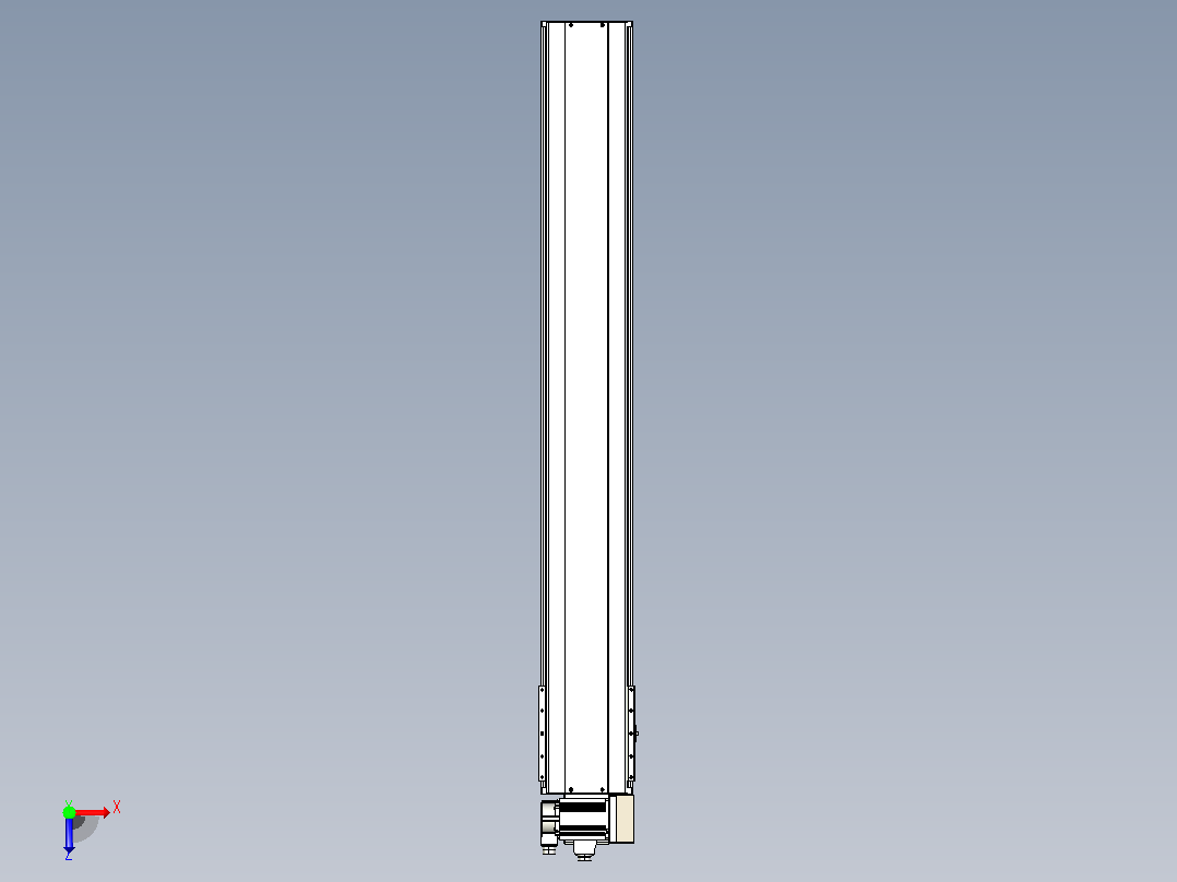 皮带直线轴半封闭可选导轨TPA-HNB-220D-176-L1450-RU-C-P1K-N3俯视图