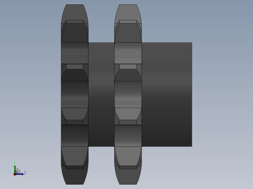 直孔链轮06B型_10-06B-2左视缩略图