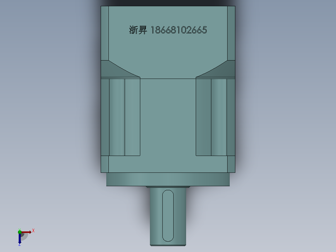 PLX120(孔输出)精密行星减速机[PLX120-5-S2-P2-32]俯视图