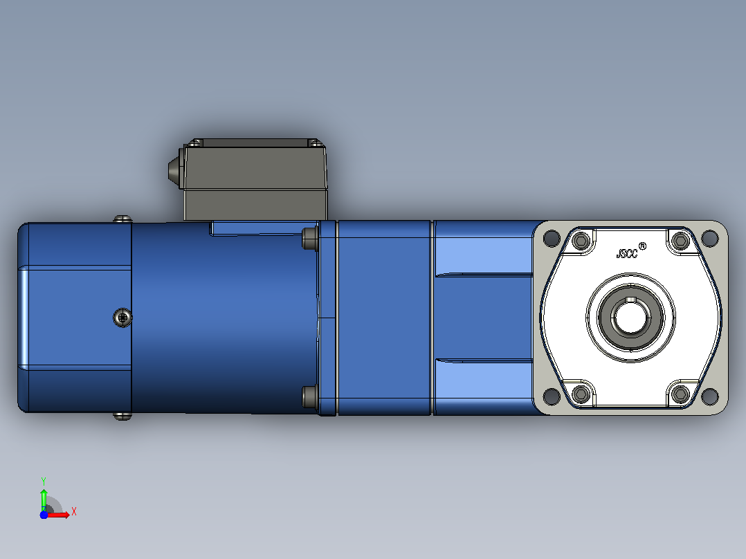 YB电磁制动电机60yb02-1800前视图
