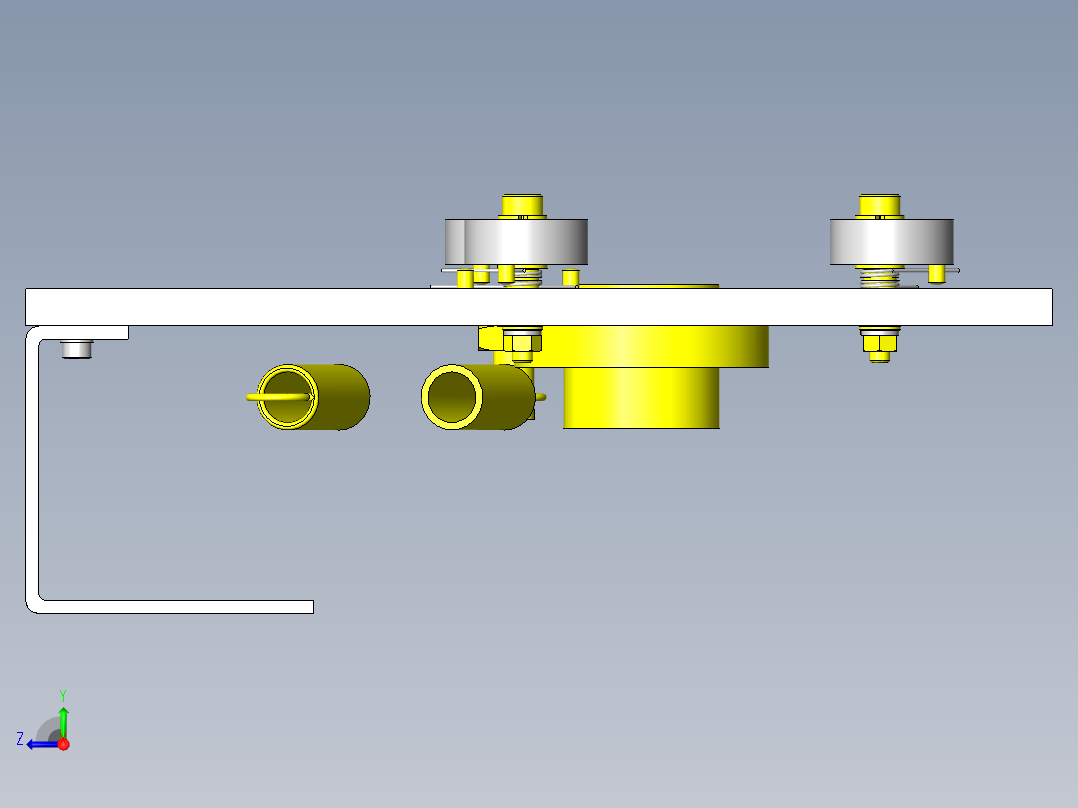 偏心凸轮的内筒夹头右视图