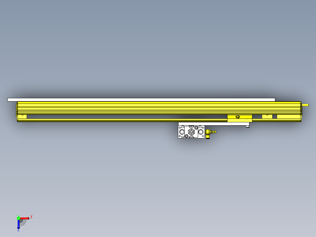 轻量零件移载机俯视图