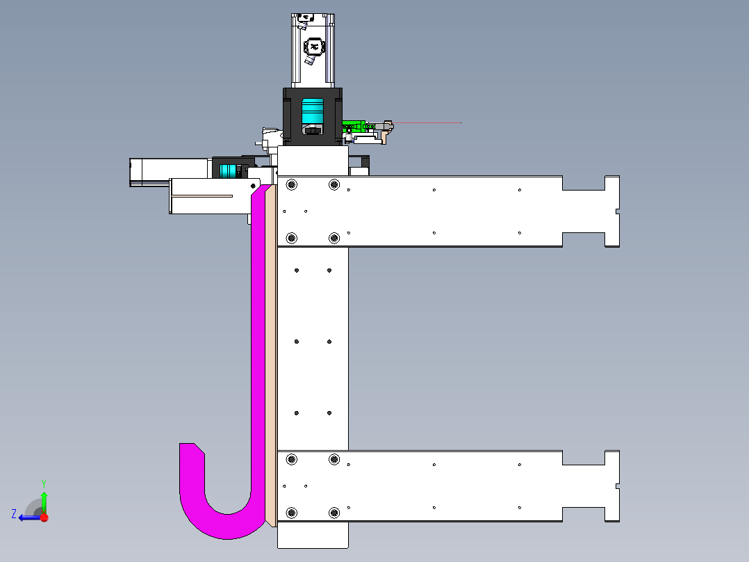 XZ轴搬运模组sw16可编辑右视图