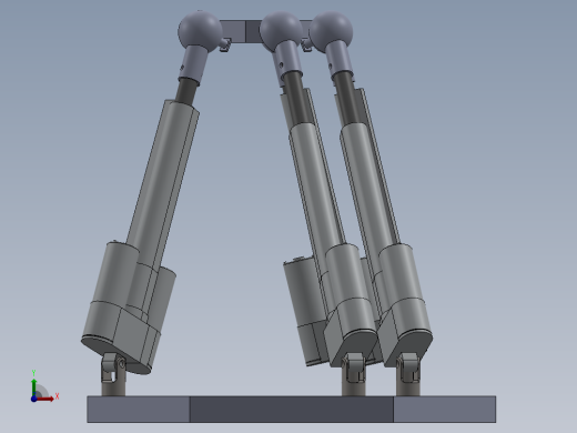 并联机器人PMS-CNC Machine Mechanical Design SW前视缩略图