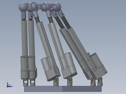 并联机器人PMS-CNC Machine Mechanical Design SW左视缩略图