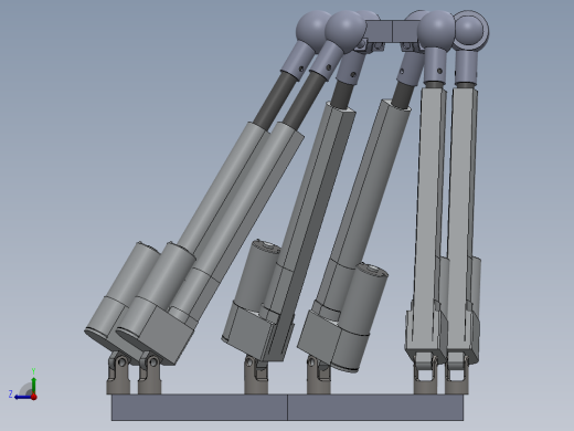 并联机器人PMS-CNC Machine Mechanical Design SW右视缩略图