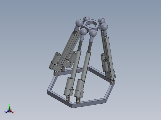 并联机器人PMS-CNC Machine Mechanical Design SW正等轴测缩略图